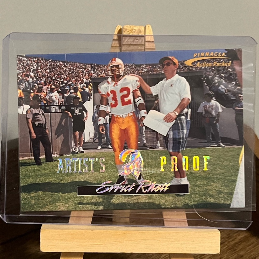Errict Rhett 🏈 Rare HTF Pinnacle NFL Football Artist’s Proof for Player Card